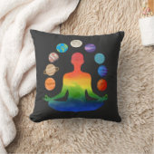 宇宙チャクラ瞑想 | スピリチュアルエネルギーヨガ クッション (ブランケット)