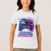 宇宙チョークボード星座らくがきキッズ トライブレンドTシャツ (正面)