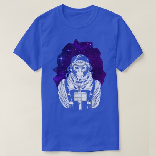 宇宙チンパンジー・ガレー・モンキー宇宙飛行士 Tシャツ (デザイン正面)