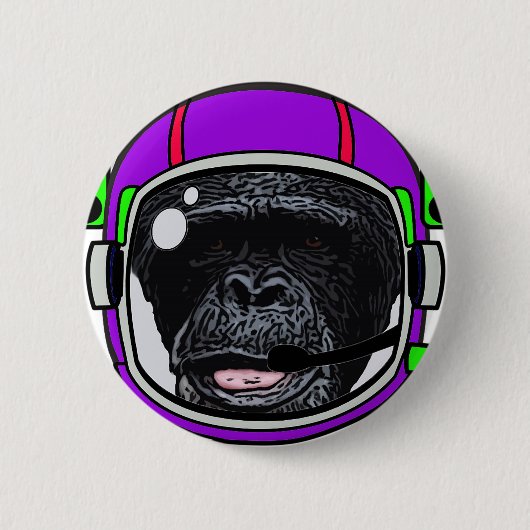 宇宙チンプ 缶バッジ (正面)