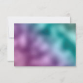 宇宙ティール(緑がかった色)パープルシルバーサンムーン天文学宇宙 セーブザデート (裏面)