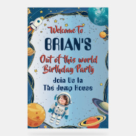 宇宙テーマのアクリル看板 アクリルサイン