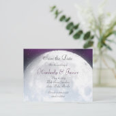 宇宙テーマの日付を保結婚存 案内ポストカード (スタンド正面)