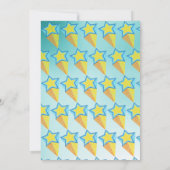 宇宙テーマアクアスター誕生日 招待状 (裏面)