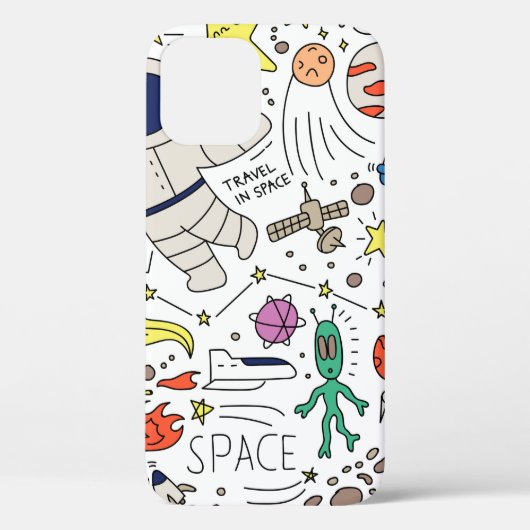 宇宙テーマインドールスタイルイラストレーション Case-Mate iPhoneケース (裏面)
