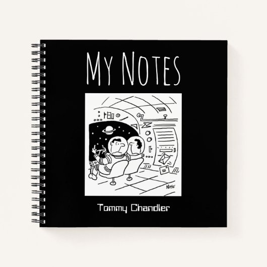 宇宙テーマノートブック（所有者名） ノートブック (正面)