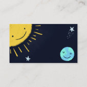 宇宙テーマベビーシャワーおむつラッフルチケット エンクロージャーカード (裏面)