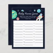 宇宙テーマベビー名シャワーゲーム (正面/裏面)