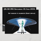 宇宙テーマ企業の/大人パーティーのカスタマイズ 招待状 (正面/裏面)