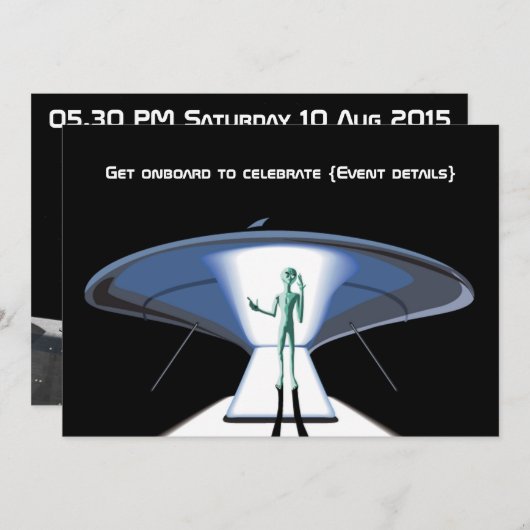 宇宙テーマ企業の/大人パーティーのカスタマイズ 招待状 (正面/裏面)
