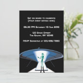 宇宙テーマ企業の/大人パーティーのカスタマイズ 招待状 (スタンド正面)