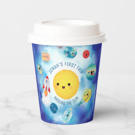 宇宙テーマ宇宙ロケット第1誕生日 紙コップ