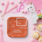 宇宙テーマ宇宙船コンピュータ画面誕生日 ペーパープレート (パーティー)