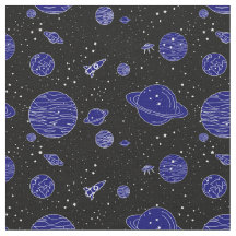 宇宙テーマ惑星ロケットが黒星に