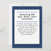 宇宙テーマ誕生日パーティー招待状-カスタム写真 招待状 (裏面)