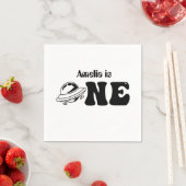 宇宙テーマ1stバースデーカスタムタUFO スタンダードカクテルナプキン (インサイチュ)