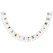 宇宙テーマ1st誕生日12ヶ月フォトバナー バンティングフラッグ (全)