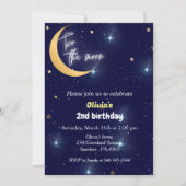 宇宙テーマ2月2日の誕生日の招待 招待状 (正面)