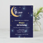 宇宙テーマ2月2日の誕生日の招待 招待状 (スタンド正面)