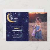 宇宙テーマ2月2日の誕生日の招待 招待状 (正面)