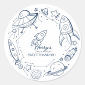 宇宙テーマ ラウンドシール (正面)