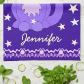 宇宙デザイン猫のパーソナライズな一流の台所タオル キッチンタオル (折り畳み)