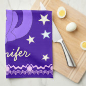 宇宙デザイン猫のパーソナライズな一流の台所タオル キッチンタオル (四つ折り)