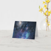 宇宙デザイン カード (黄色い花)