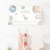 宇宙デビュー1歳誕生日 太陽を一周 横断幕 (インサイチュ)