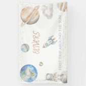 宇宙デビュー1歳誕生日 太陽を一周 横断幕 (縦)