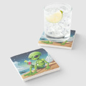 宇宙トラベラーオンザビーチ ストーンコースター (横)