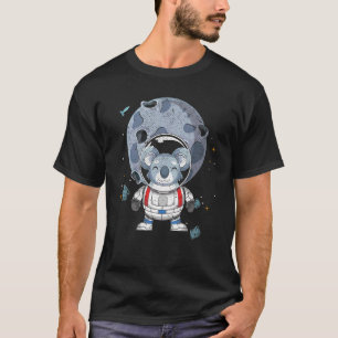 宇宙トラベルムーンランディングかわいいオーストラリアの動物アストロ Tシャツ