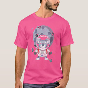 宇宙トラベルムーンランディングかわいいオーストラリアの動物アストロ Tシャツ