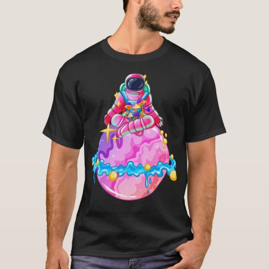 宇宙トリップ(幻覚体験)のような士 Tシャツ (正面)