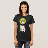 宇宙ドッグピットブルレッド Tシャツ (正面フル)