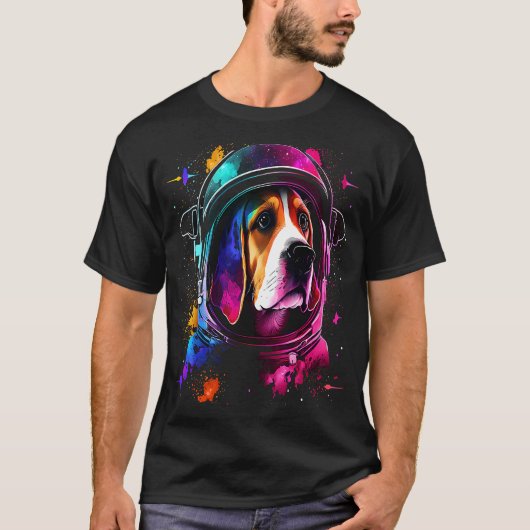 宇宙ドッグ宇宙探査機のビーグル宇宙飛行士 Tシャツ (正面)