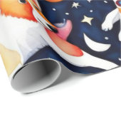 宇宙ドッグ惑星銀河系宇宙 ラッピングペーパー (ロールコーナー)