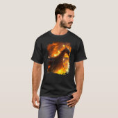 宇宙ドラゴン炎を吐く Tシャツ (正面フル)