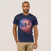 「宇宙ドリフト:クラゲ星雲の宇宙飛行士」 Tシャツ (正面フル)
