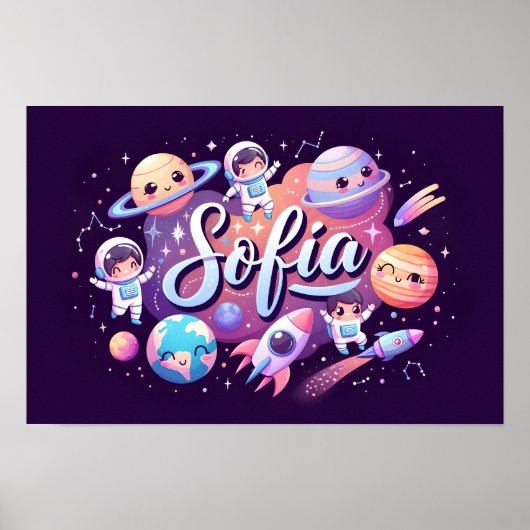 宇宙ドリームズソフィアウォールアート ポスター (正面)