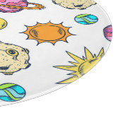 宇宙ドードルズコズミックバックグラウンド カッティングボード (角)