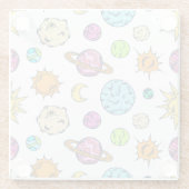 宇宙ドードルズコズミックバックグラウンド ガラスコースター (裏面)