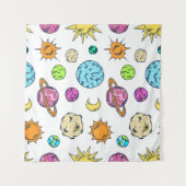 宇宙ドードルズコズミックバックグラウンド タペストリー (正面(横))