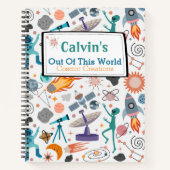 宇宙ドードルパターパーソナライズされたン子スケッチ ノートブック (正面)
