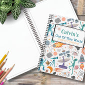 宇宙ドードルパターパーソナライズされたン子スケッチ ノートブック