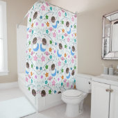 宇宙ドードルパターン シャワーカーテン (インサイチュ)