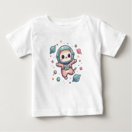 宇宙ニャーナウトかわいいかわいい猫 ベビーTシャツ