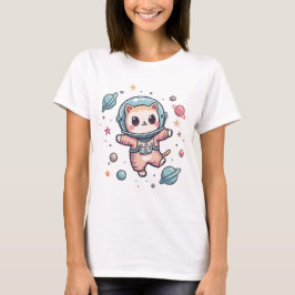 宇宙ニャーナウトかわいいかわいい猫 Tシャツ
