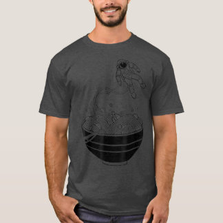 宇宙ニーズ宇宙飛行士ラーメン食べ物アウター Tシャツ