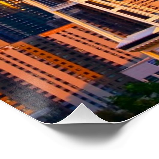 宇宙ニードルはシアトルの夕暮れ時の塔 ポスター (コーナー)